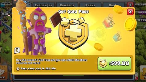 clash of clans gold pass price in india